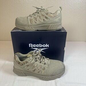 REEBOK  Men's Floatride Energy Tactical Shoes -Digi-Cam Desert Tan 10.5 W EUC